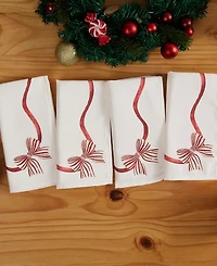 Avanti Heirloom Noel Bow And Ribbon Napkins, Set of 4