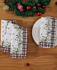 Avanti Holly Plaid Napkins, Set of 4