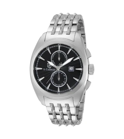 Invicta S.Coifman Men's Chronograph Dial Leather Strap Watch