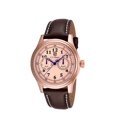 Invicta S.Coifman Men's Chronograph Dial Leather Strap Watch