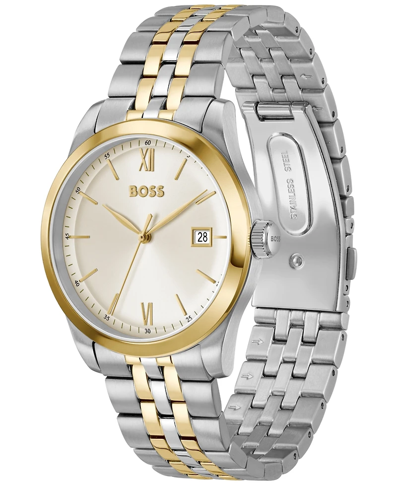 Hugo Boss Men's Langford Quartz Two-Tone Stainless Steel Watch 39mm