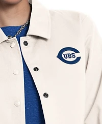 Starter Women's Chicago Cubs Cooperstown First Down Full-Snap Long-Sleeve Coaches Jacket