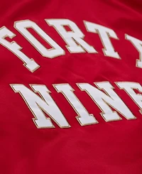 Mitchell & Ness Men's Scarlet/Gold San Francisco 49ers 80th Anniversary Heavyweight Satin Full-Snap Jacket