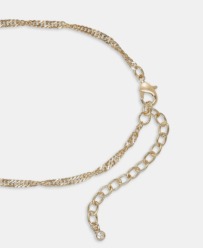 On 34th Crystal Stone Layered Necklace, 16"-20" + 3" extender, Macy's Exclusive