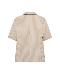 Mint Velvet Women's Pin Stripe Short Sleeve Blazer