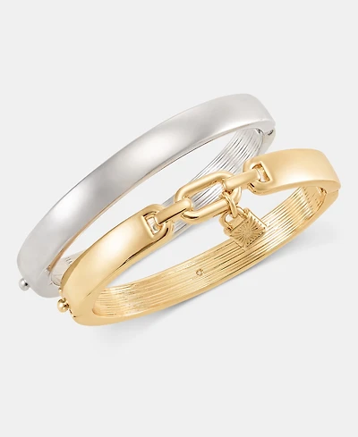 On 34th Two-Tone Bangle Bracelet, Macy's Exclusive