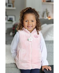 Florence Eiseman Toddler Girls Plush Fleece Zip Up Vest Jacket 2T-4T