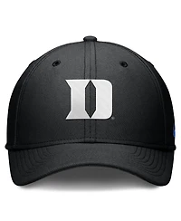 Nike Men's Black Duke Blue Devils Rise SwooshFlex Dri-fit Hat