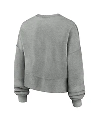Women's Nike Heather Gray Penn State Nittany Lions Oversized Phoenix Arch Pullover Sweatshirt