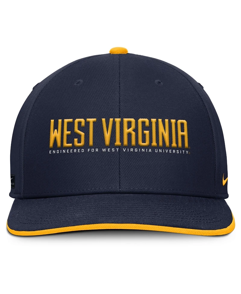 Nike Men's Navy West Virginia Mountaineers 2025 On-Field Pro Performance Adjustable Hat
