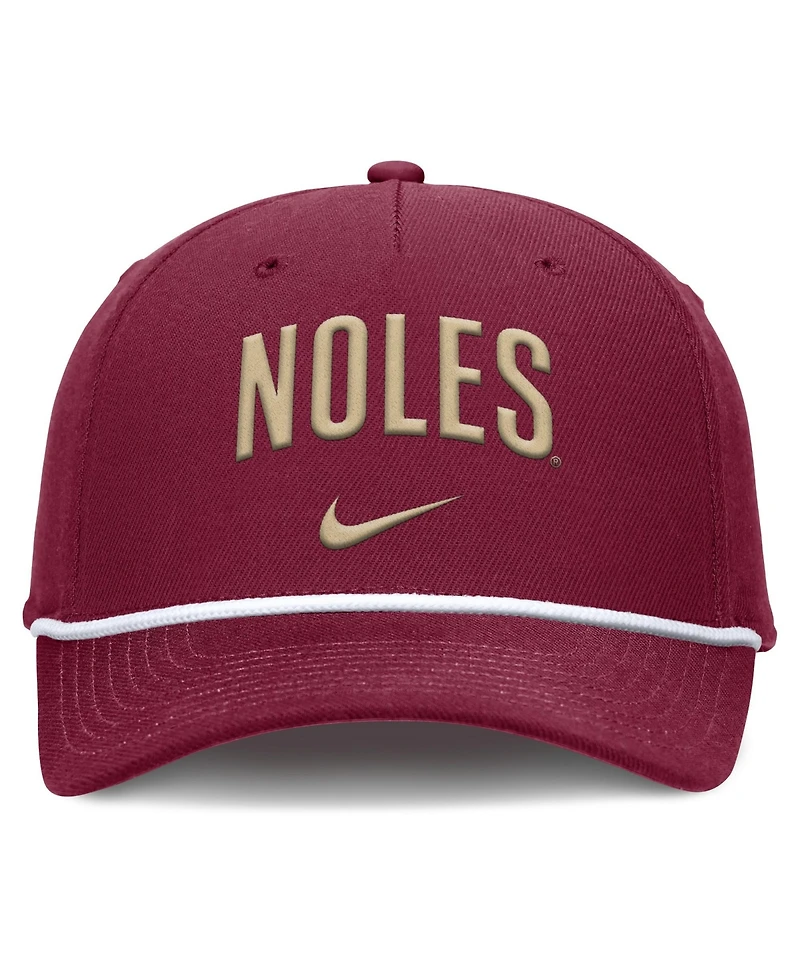 Nike Men's Scarlet Florida State Seminoles Rise Campus Adjustable Hat