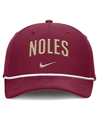 Nike Men's Scarlet Florida State Seminoles Rise Campus Adjustable Hat