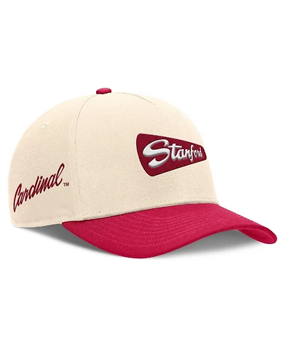 Nike Men's Natural/Cardinal Stanford Cardinal Academic Rise Dri-fit Adjustable Hat