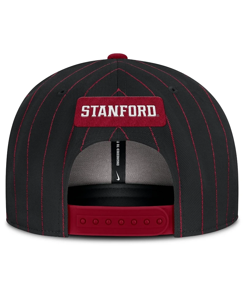 Men's Nike Black Stanford Cardinal 2026 Primetime Pin Stripe 2-Tone Snapback Hat
