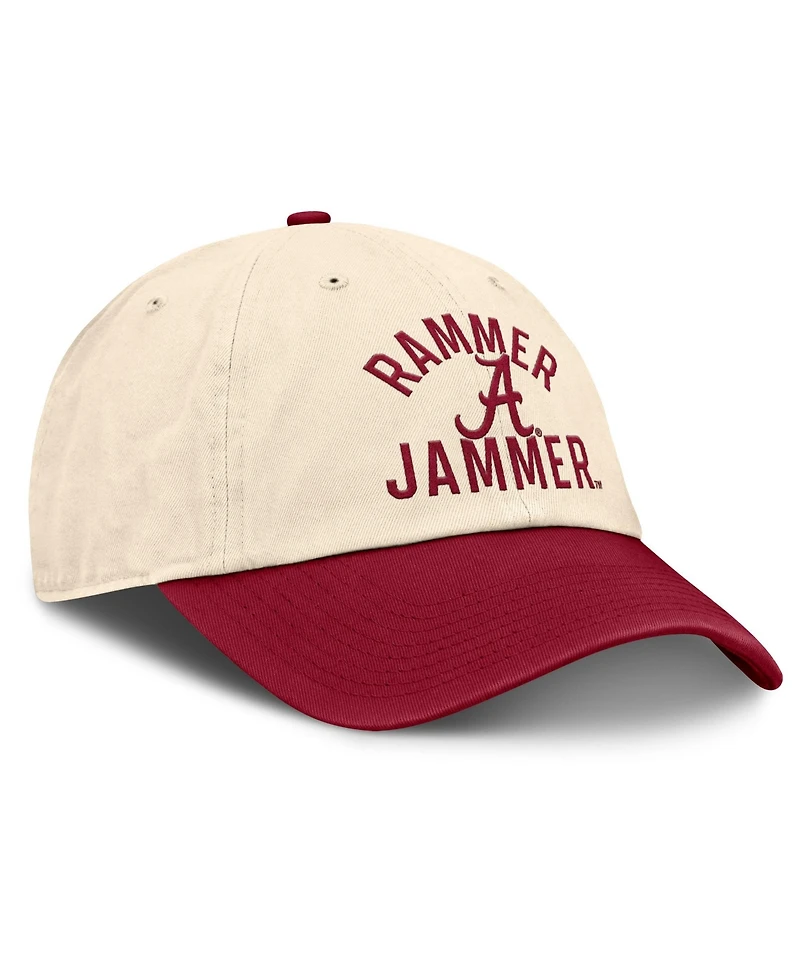 Nike Men's and Women's Natural Alabama Crimson Tide 2026 Primetime Natural 2-Tone Club Adjustable Hat