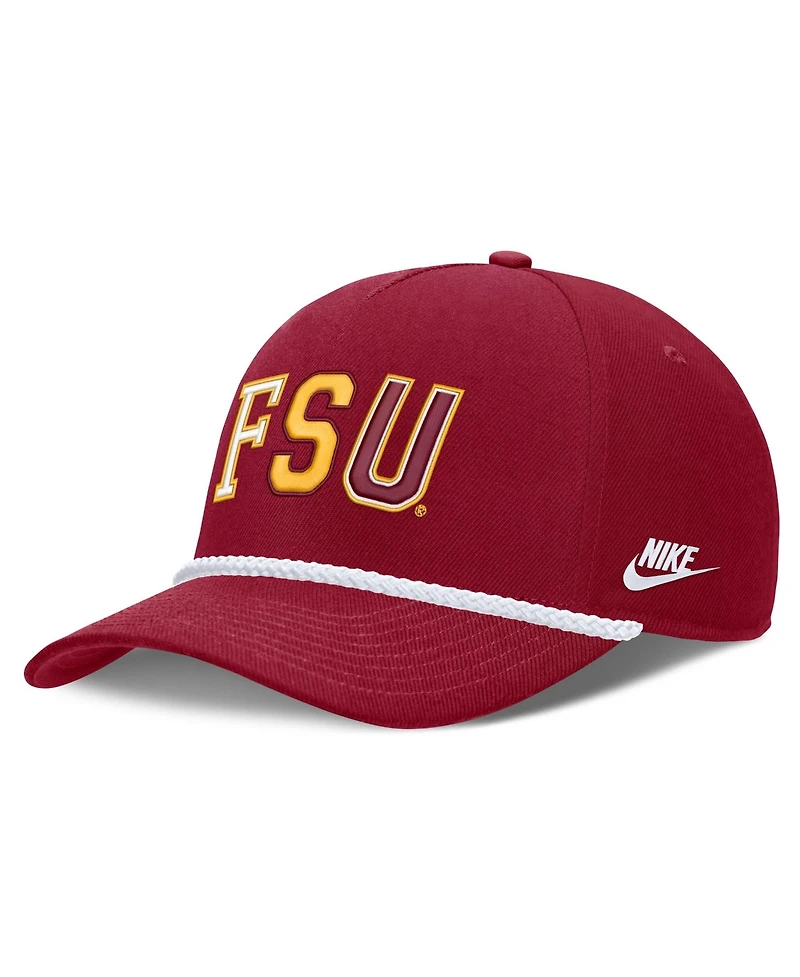 Men's and Women's Nike Garnet Florida State Seminoles 2026 Basketball Refresh 5-Panel Rope Rise Hat