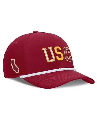 Men's and Women's Nike Crimson Usc Trojans 2026 Basketball Refresh 5-Panel Rope Rise Hat