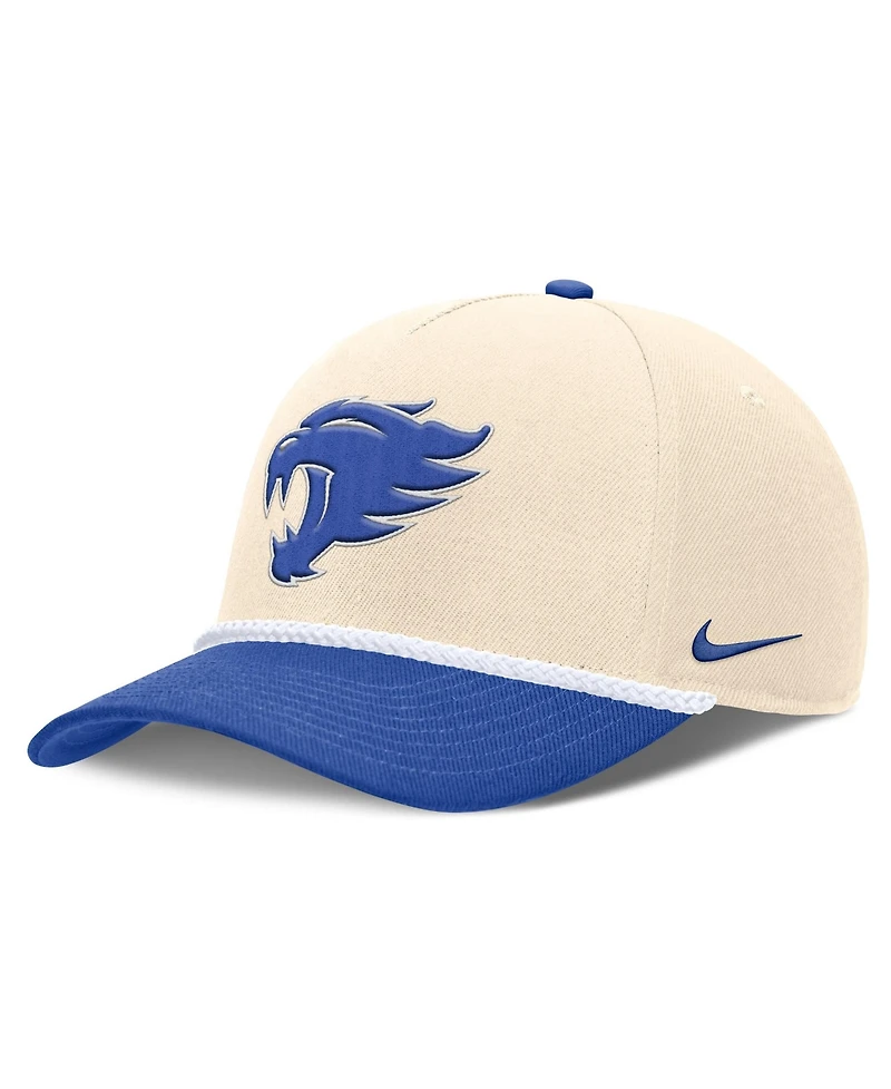 Men's and Women's Nike Natural Kentucky Wildcats 2026 Primetime Natural 5-Panel Rope 2-Tone Rise Hat
