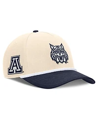 Men's and Women's Nike Natural Arizona Wildcats 2026 Primetime Natural 5-Panel Rope 2-Tone Rise Hat