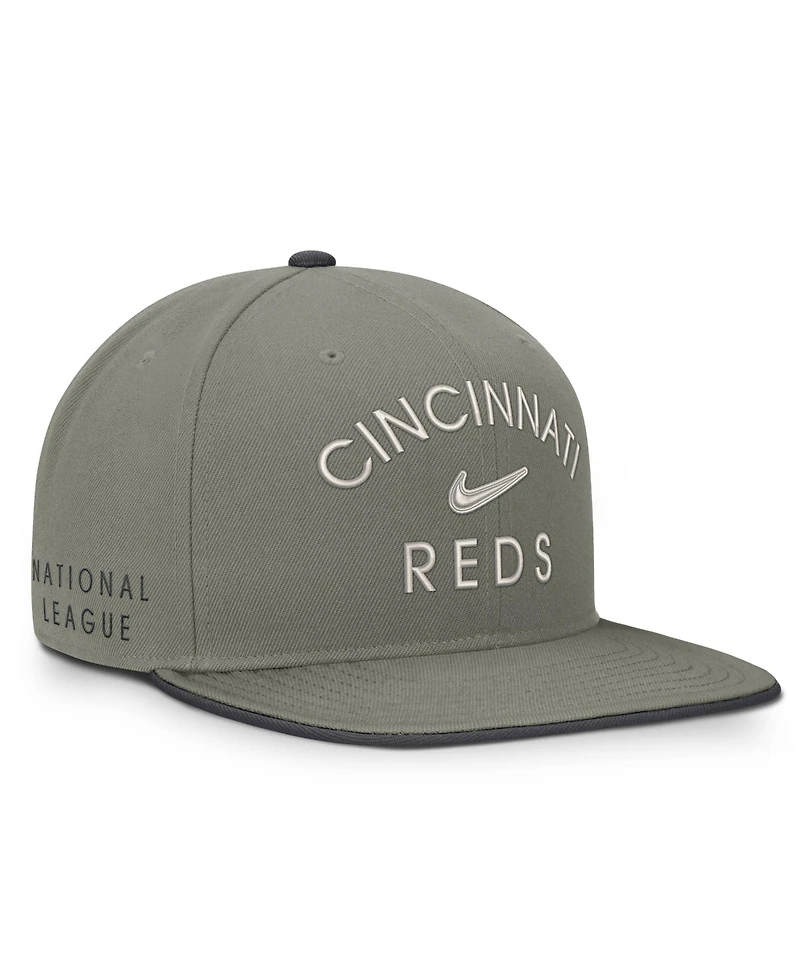 Men's Nike Olive Cincinnati Reds Pro Dri-fit snapback Hat