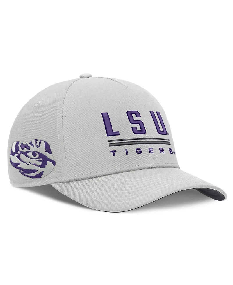 Men's Nike Gray Lsu Tigers 2026 Sideline Dri-fit Rise Adjustable Hat