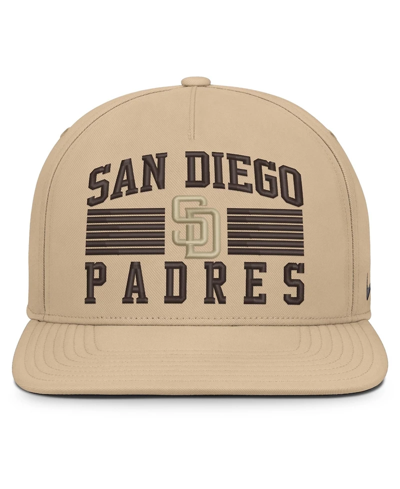 Nike Men's Khaki San Diego Padres Desert Pro AeroBill Dri-fit Snapback Hat