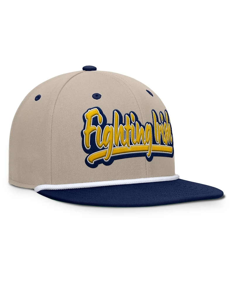 Men's Fanatics Khaki/Navy Notre Dame Fighting Irish Colt Fitted Hat