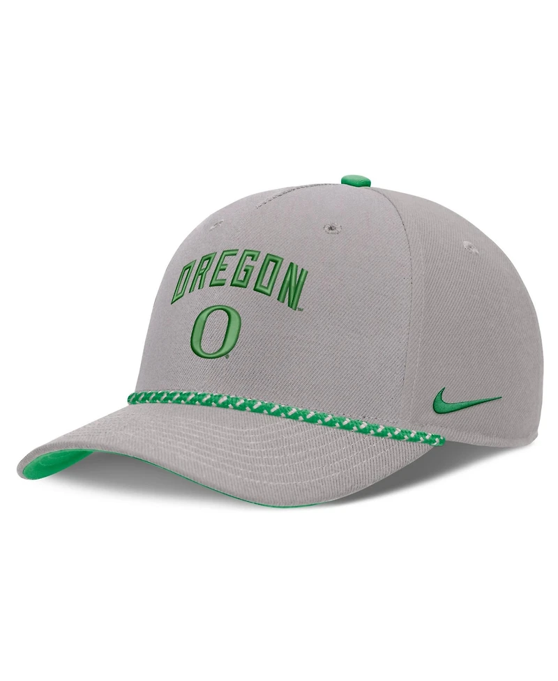Men's and Women's Nike Gray Oregon Ducks Primetime Rise Rope Adjustable Hat