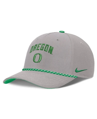 Men's and Women's Nike Gray Oregon Ducks Primetime Rise Rope Adjustable Hat