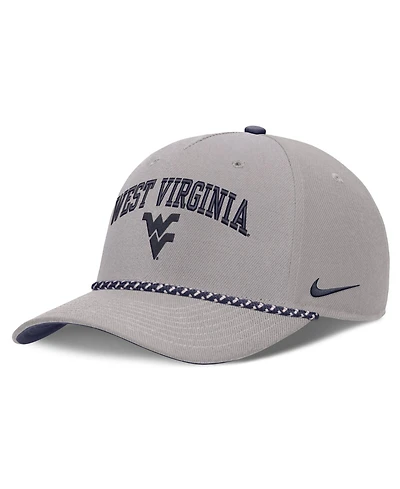 Nike Men's and Women's Gray West Virginia Mountaineers Primetime Rise Rope Adjustable Hat