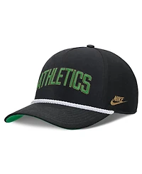 Men's Nike Black Oakland Athletics Cooperstown Collection Rise Adjustable Hat