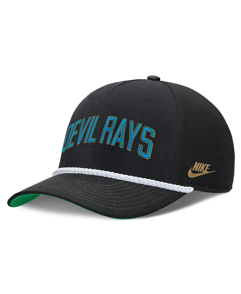 Men's Nike Black Tampa Bay Rays Cooperstown Collection Rise Adjustable Hat