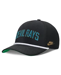 Men's Nike Black Tampa Bay Rays Cooperstown Collection Rise Adjustable Hat