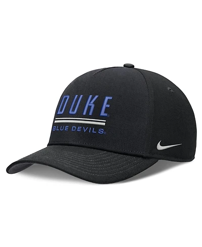 Men's Nike Black Duke Blue Devils 2026 Sideline Dri-fit Rise Adjustable Hat