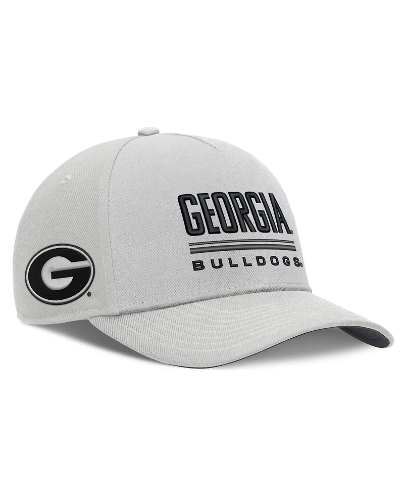 Nike Men's Gray Georgia Bulldogs 2026 Sideline Dri-fit Rise Adjustable Hat