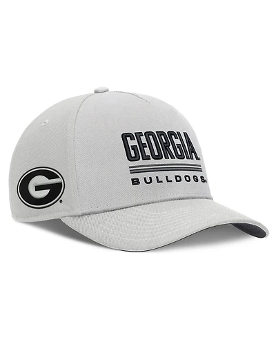 Nike Men's Gray Georgia Bulldogs 2026 Sideline Dri-fit Rise Adjustable Hat