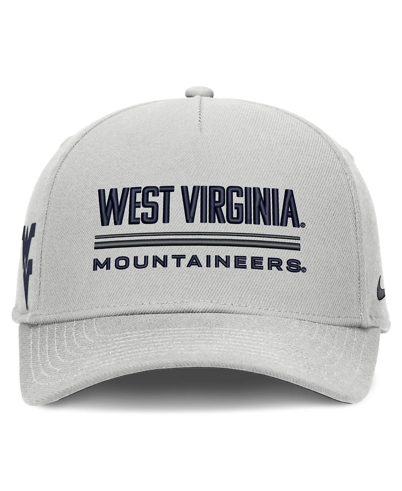 Men's Nike Gray West Virginia Mountaineers 2026 Sideline Dri-fit Rise Adjustable Hat