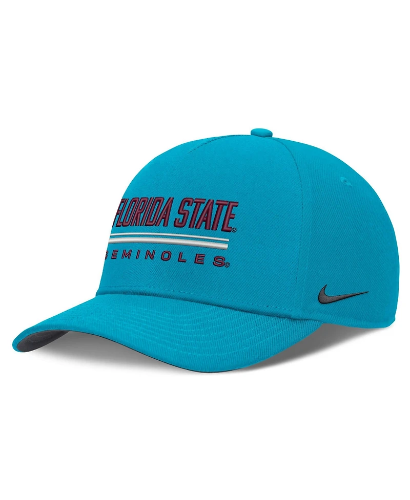 Nike Men's Turquoise Florida State Seminoles 2026 Sideline Dri-fit Rise Adjustable Hat