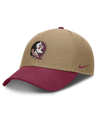 Men's and Women's Nike Beige/Garnet Florida State Seminoles Primetime Rise Dri-fit Adjustable Hat