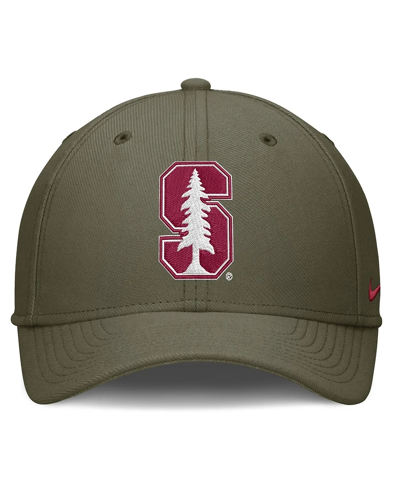 Nike Men's Olive Stanford Cardinal Primetime SwooshFlex Dri-fit Hat
