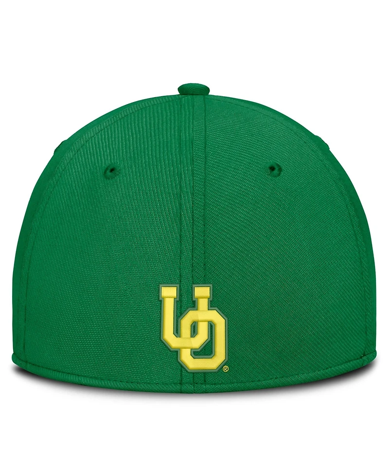 Nike Men's Natural/Green Oregon Ducks Legacy Swooshflex Dri-fit Hat