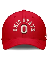 Nike Men's Scarlet Ohio State Buckeyes Campus Prep Chained Arched Swooshflex Flex Hat