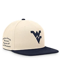 Nike Men's and Women's Natural/Navy West Virginia Mountaineers Campus Prep Snapback Hat