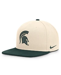 Nike Men's and Women's Natural/Green Michigan State Spartans Campus Prep Snapback Hat