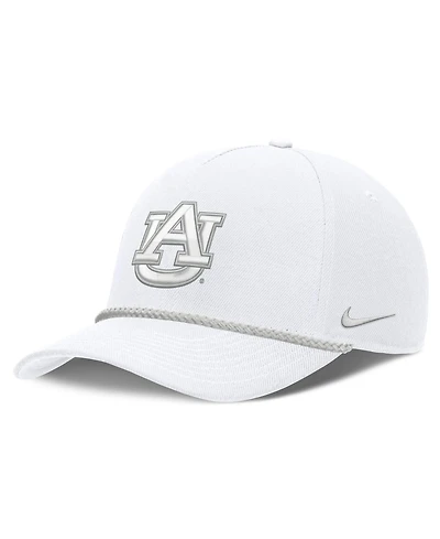 Nike Men's and Women's White Auburn Tigers Rope Rise Adjustable Hat