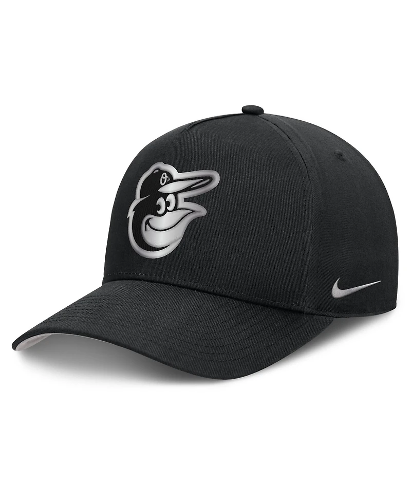 Men's Nike Black Baltimore Orioles Rise Dri-fit A-Frame Adjustable Hat