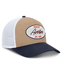 Men's Nike Khaki/Navy Houston Astros Rise A-Frame Trucker Adjustable Hat