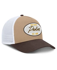 Men's Nike Khaki/Brown San Diego Padres Rise A-Frame Trucker Adjustable Hat