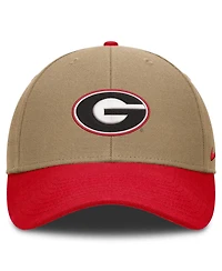 Men's and Women's Nike Beige/Red Georgia Bulldogs Primetime Rise Dri-fit Adjustable Hat