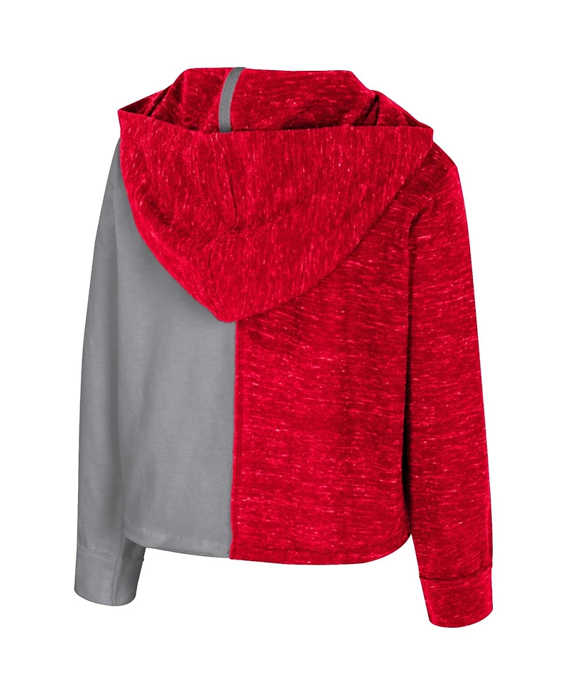 Colosseum Toddler Scarlet Ohio State Buckeyes Gals Knit Hoodie